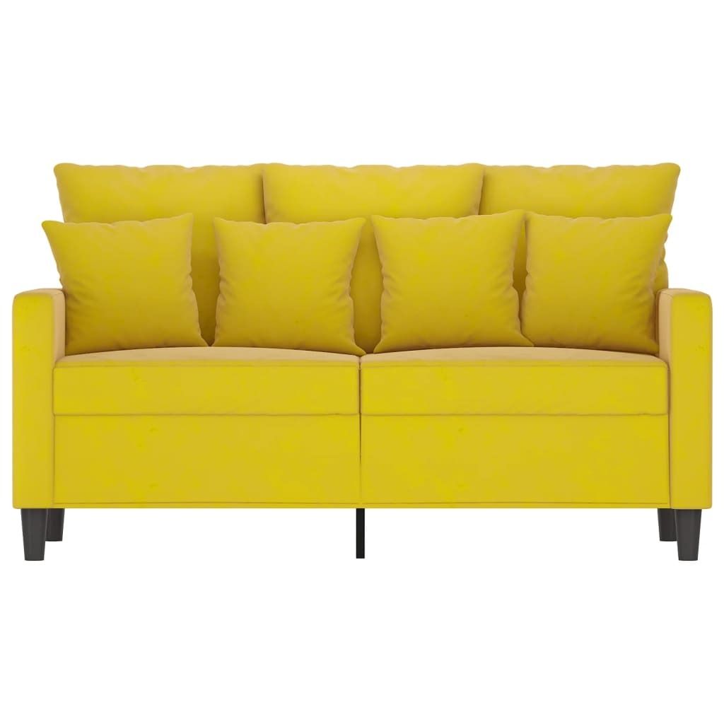 "2026 Aktion" 2-Sitzer-Sofa - CLORIS - Couchgarnitur - Sofa Set Sitzmöbel - Gelb 120 cm Samt - 138 x 77 x 80 cm - DEMöbel5023639