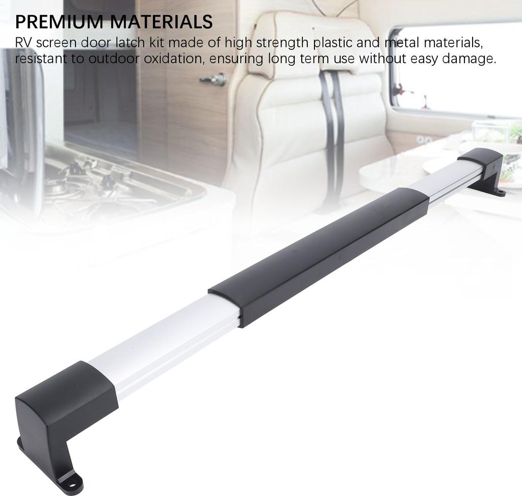 20-teiliges RV-Bildschirm-Türriegel-Ersatzset mit schwarzem Metallgriff für Campingfahrzeuge, Wohnmobile, Reiseanhänger, rechts