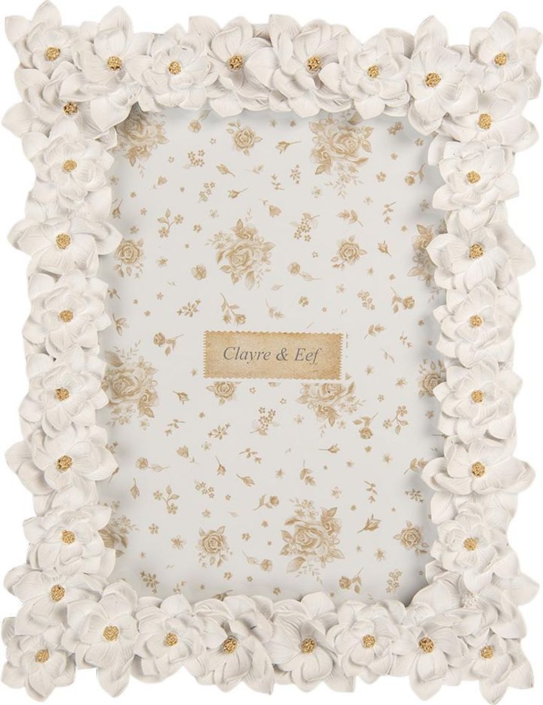Clayre & Eef Bilderrahmen 13x18 cm Weiß Kunststoff Produktbild 