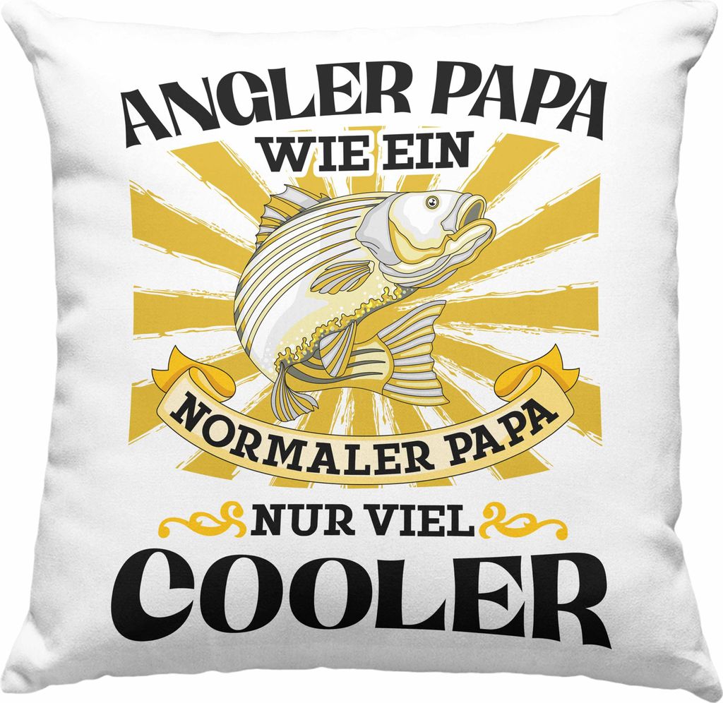 Trendation - Angler Papa Geschenk Vatertag Geschenkidee von Sohn für Angler-Vater (Grau)
