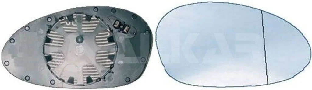 ALKAR 6412843 Verre de rétroviseur droit pour BMW Série 1 E87 et E81