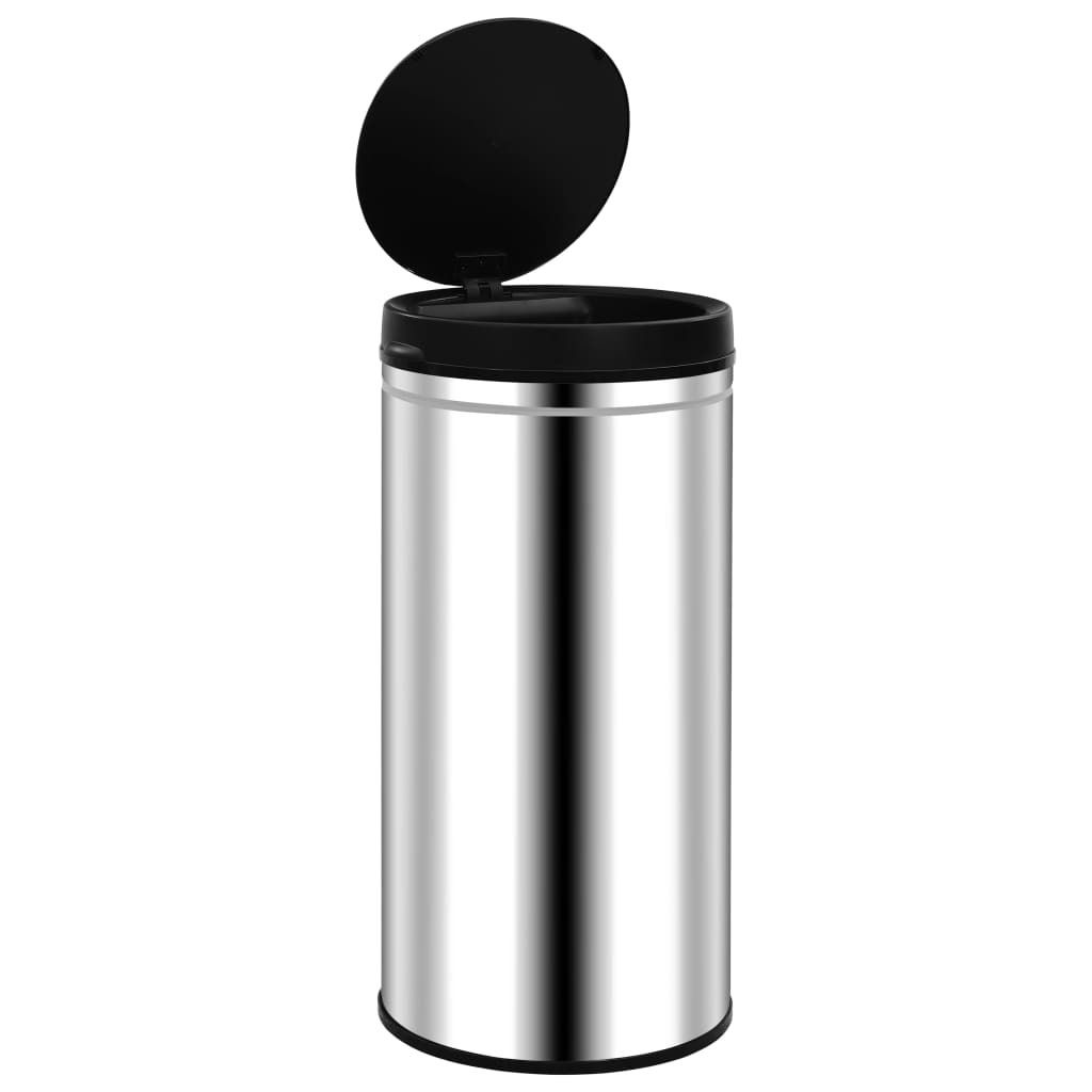 "SALE 2026"Mülleimer - Silber Automatischer Sensor-Mülleimer 70 L Edelstahl Stabli Möbel8269940