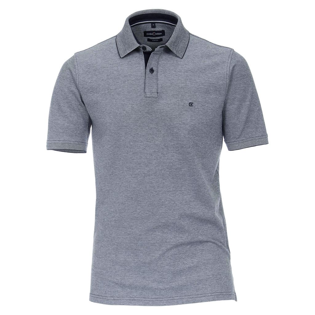 CasaModa Stretch-Poloshirt Übergröße navy melange