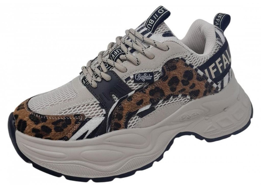 Buffalo Yuno One Sneaker - Beige / Animal Mix Synthetik : Produktbild 