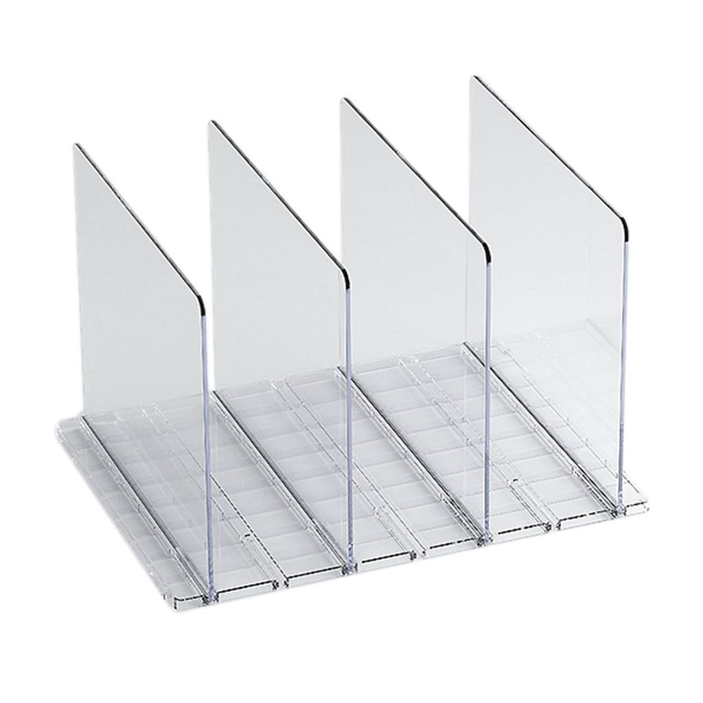 Transparenter Acryl-Organizer für Handtaschen, 4 Fächer, praktischer Aufbewahrungsrahmen für Taschen im Schrank zur ordentlichen Aufbewahrung.