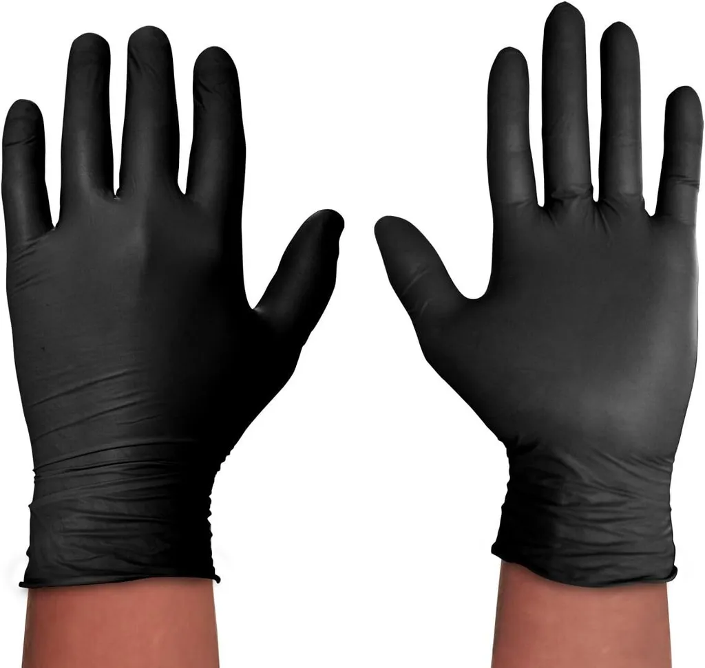Gants de protection noirs Spontex Black Protect Taille 7 Haute Résistance - 8