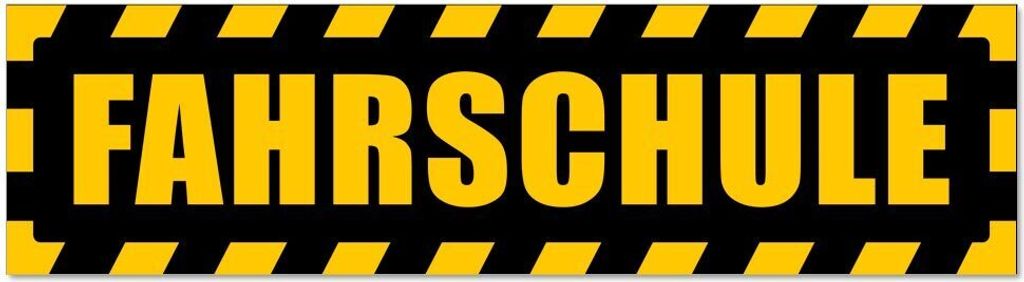 Kiwistar - Autoaufkleber - Gelb - Schwarz - 45 x 12 cm - Fahrschule gestreift - Hinweis Aufkleber Sticker für Auto, Kfz, Fahrrad, PKW, LKW