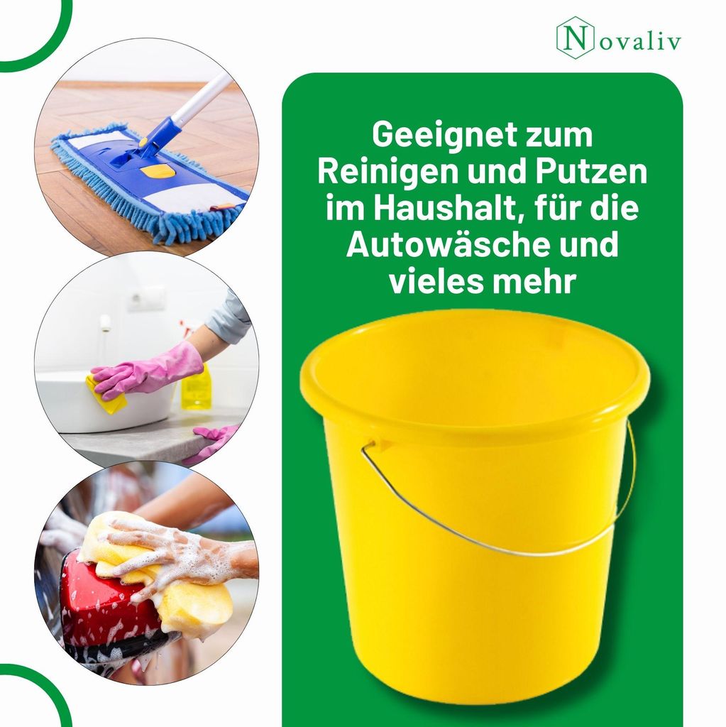 Novaliv 2 ks Vedro 5L žlté so stupnicou - Vedro na Obrázok produktu 