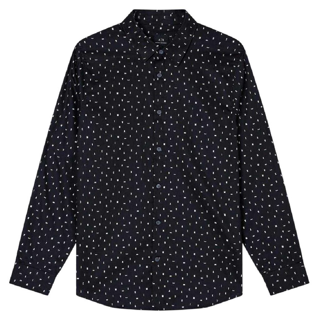 Armani Exchange - Hemd für Herren, Langärmlig GT27955 (L) (Schwarz)
