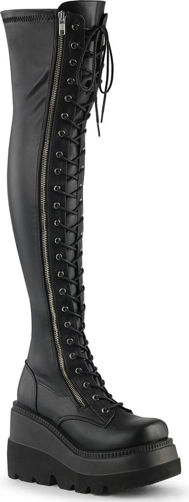 SHAKER-374 Damen Boots von DemoniaCult, Schwarz , EU 41, US 11
