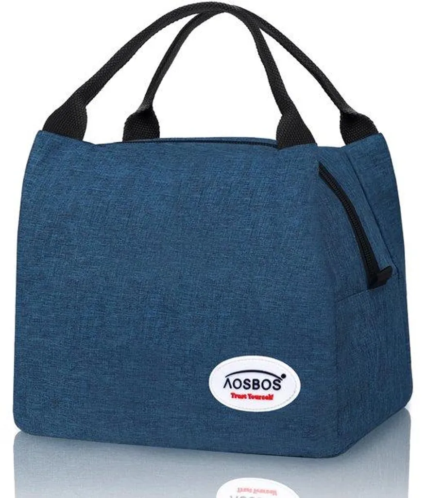 Sac-repas isotherme compact 8,5L gris chiné, lunch bag imperméable