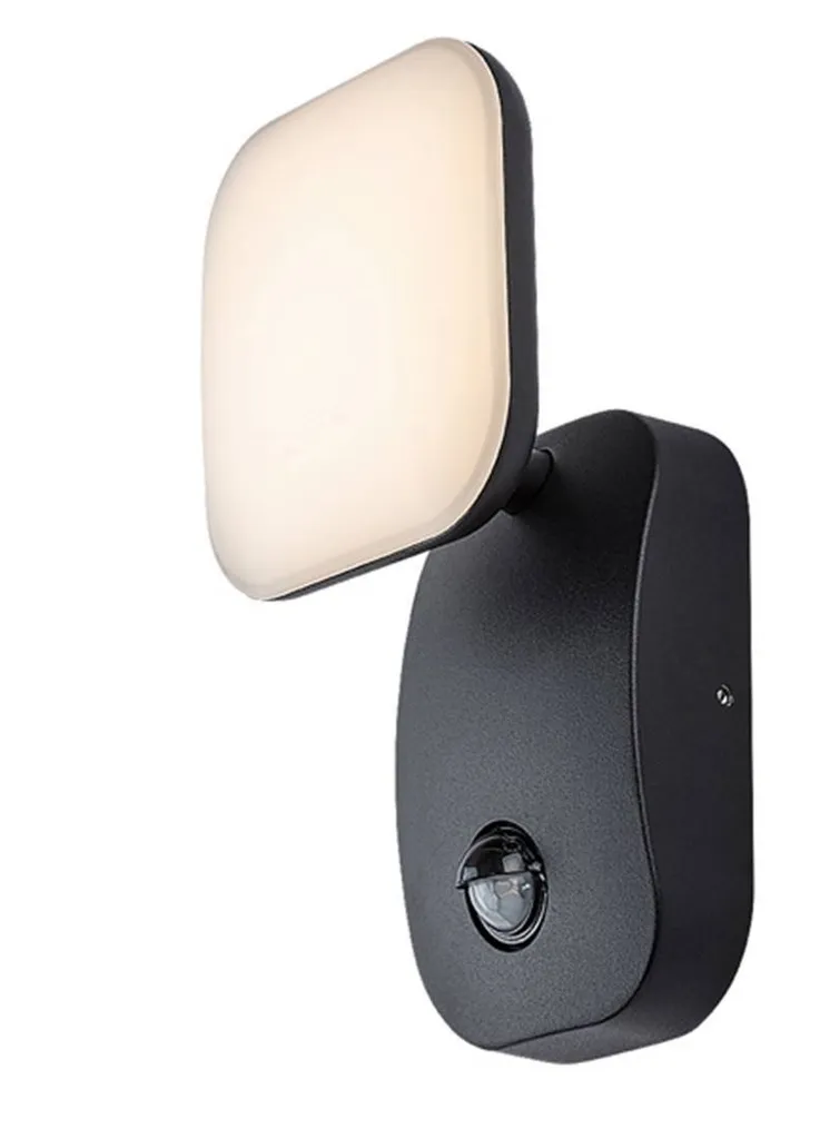 Plafonnier Extérieur LED Noir 12W IP44 Odiel Rabalux à Détecteur Intégré