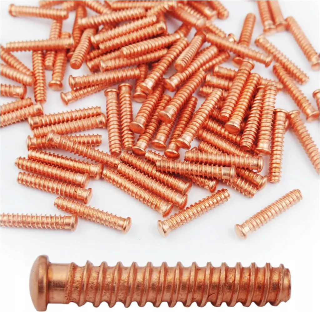 Goupilles filetées cuivrées 5x25 mm haute conductivité pour carrossiers
