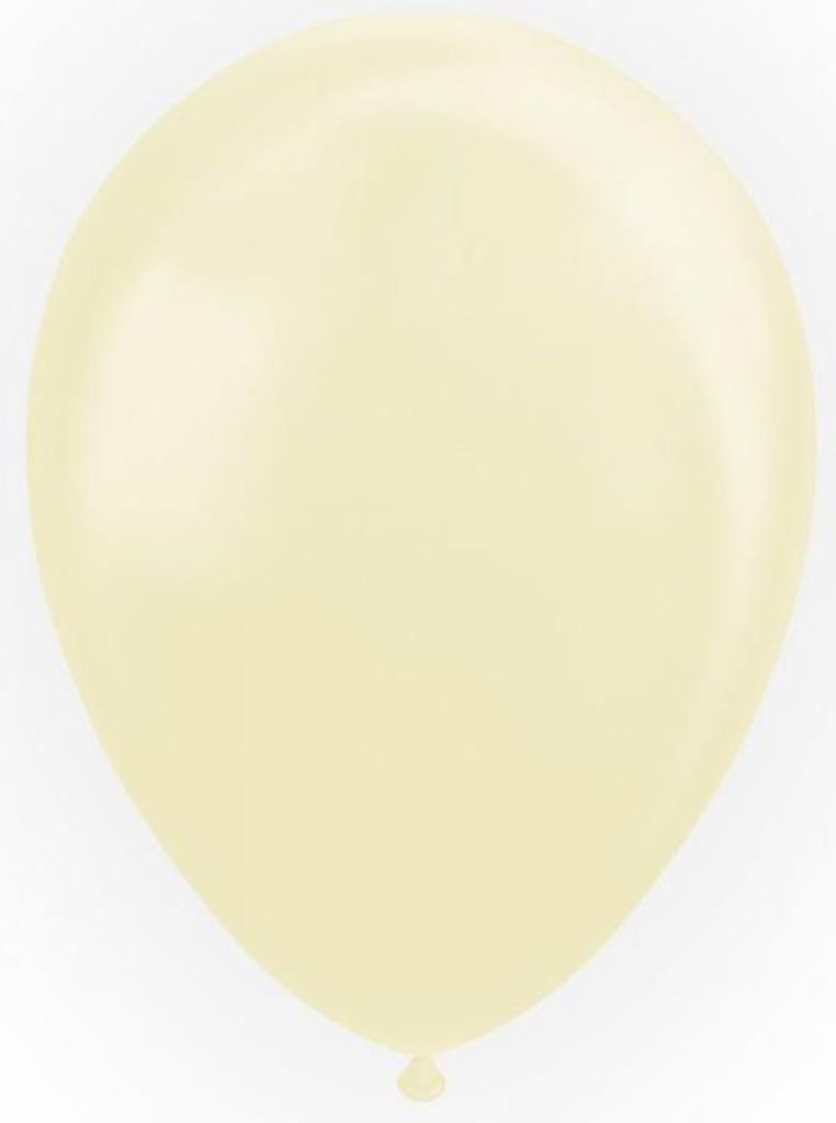 10 Luftballons in Creme oder Elfenbein mit Perlmutt Glanz 30cm