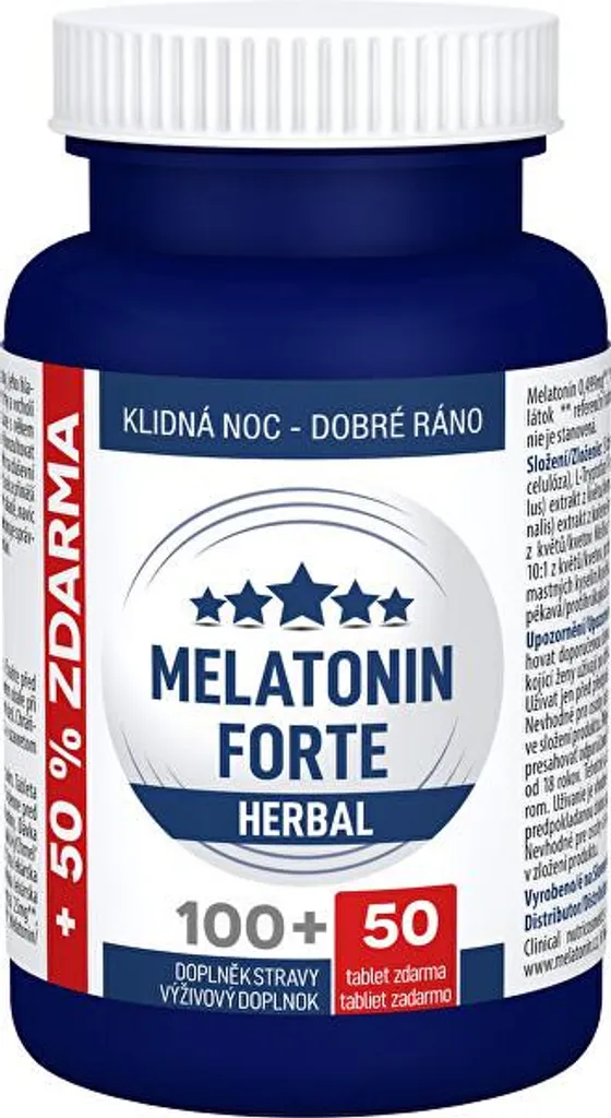 Melatonin Forte Herbal contre l'Insomnie - Pack Sommeil 150 Unités