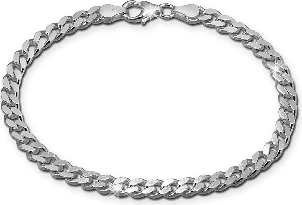 Bracelet Argent 925 Idéal Cadeau Homme Femme 19cm Maille Gourmette