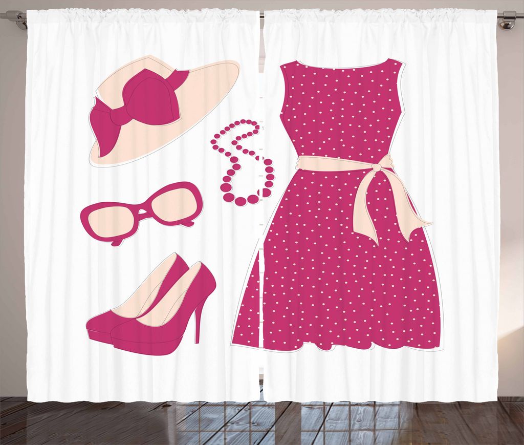 ABAKUHAUS Mode Rustikaler Gardine, Pastellfarbenes Kleid, Schlafzimmer Kräuselband Vorhang mit Schlaufen und Haken, 280 x 175 cm, Heller Pfirsich ...