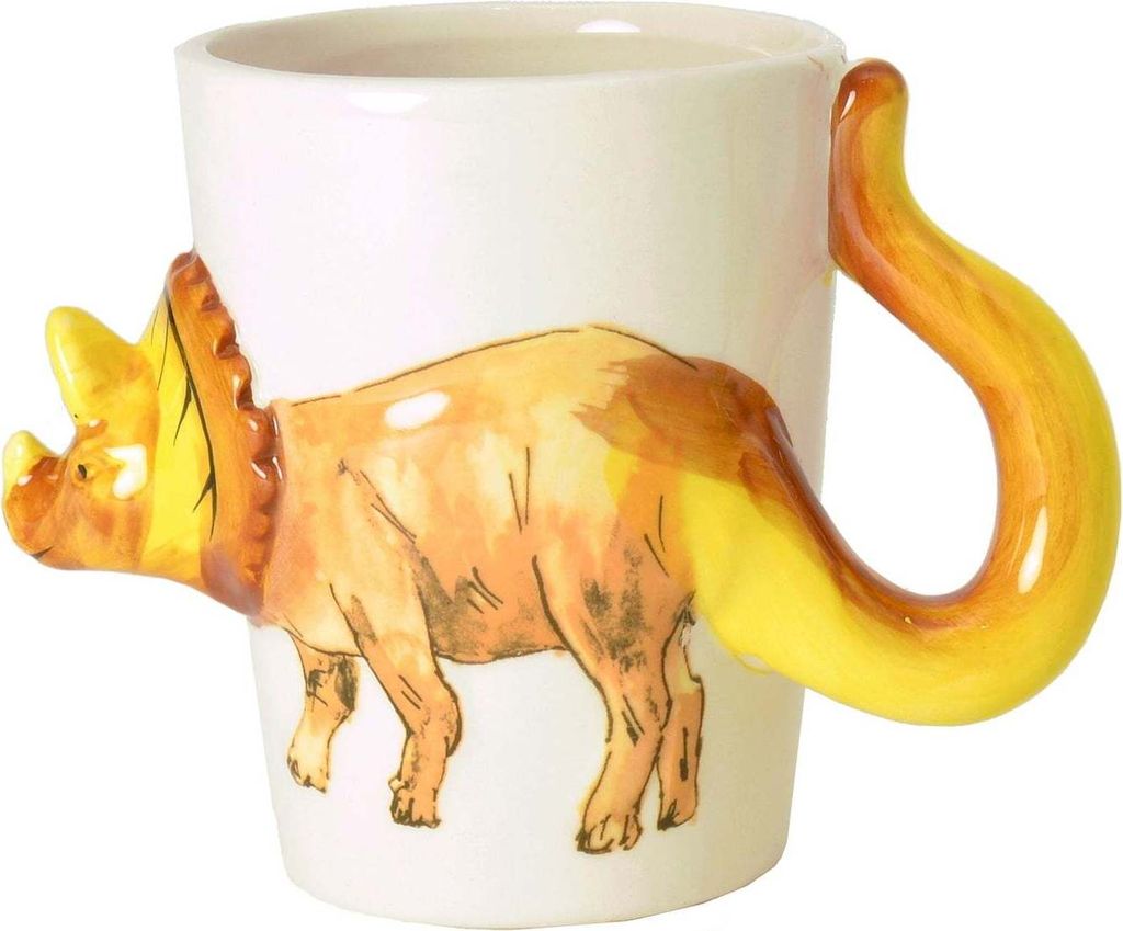Triceratops Dinosaurier Kaffeebecher mit 3D-Effekt Produktbild 