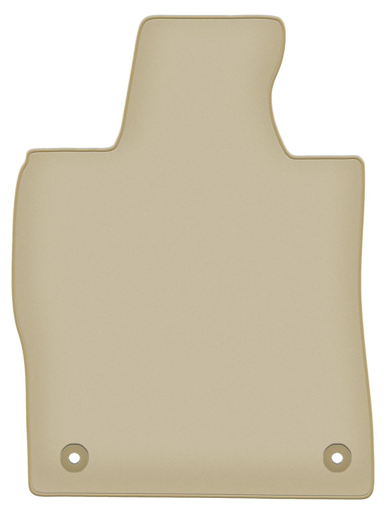 Fahrerfußmatte Velours PREMIUM beige passend für Peugeot 308 III (2021-, HB/Kombi) – mit Befestigungen – passgenau