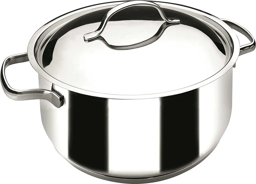 Pentola Cucina Lacor 24 cm con Coperchio - Acciaio Inox Induzione