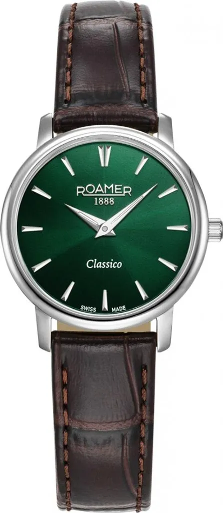 Montre femme ROAMER 971857 41 75 05 verte classique en acier