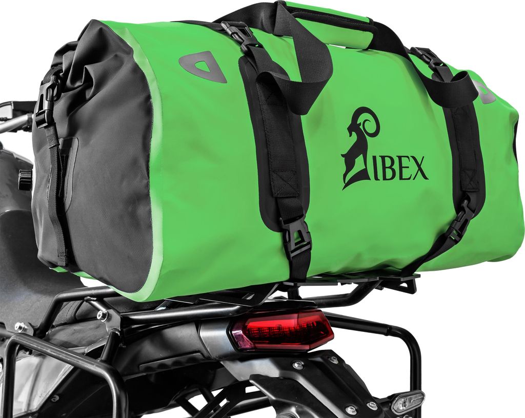 ZIEGER Gepäckbrücke kompatibel mit Honda CRF 1000 L Africa schwarz mit Schnorr Hecktasche in grün