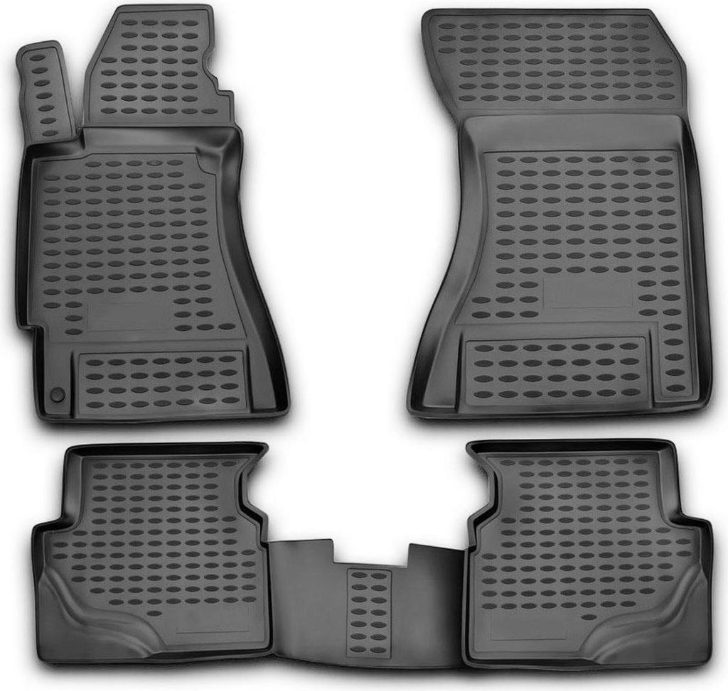 2002-2008 Maty podłogowe Subaru Forester TPE czarne 4 szt Zdjęcie produktu 
