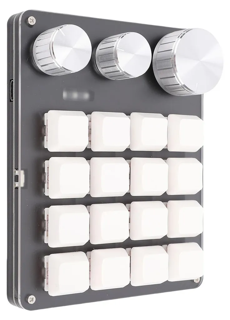 Mini Clavier de Gaming Programmable 16 Touches Mécaniques Blancs - 2