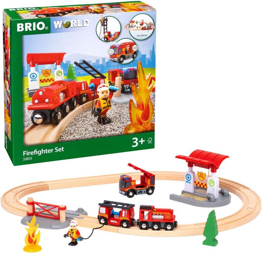 Mondo BRIO - 33815 Set Bahn Feuerwehr Immagine del prodotto 