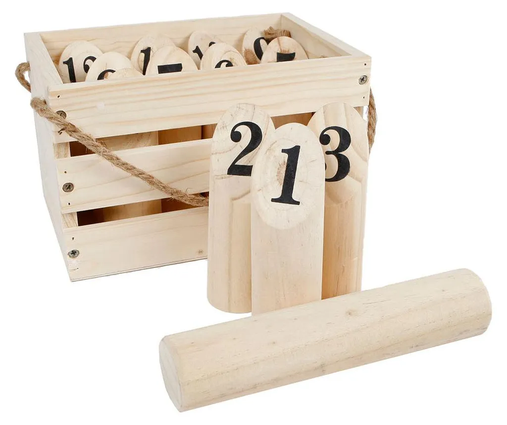 Jeu de lancer en bois durable Gametime - Finition lisse et sac inclus