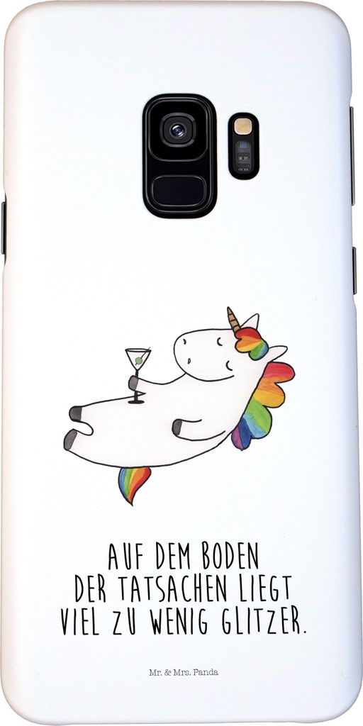 Mr. & Mrs. Panda Samsung Galaxy S9 Handyhülle Einhorn Blume - Weiß - Geschenk, Einhörner, Ehe, Handy Schutzhülle, Unicorn, Cover, Partner, Heir...