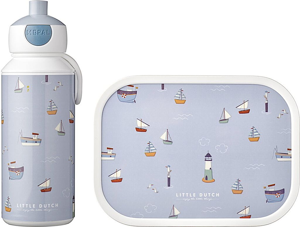 Pausenset Campus (Trinkflasche Pop-up + Brotdose) Little Produktbild 1