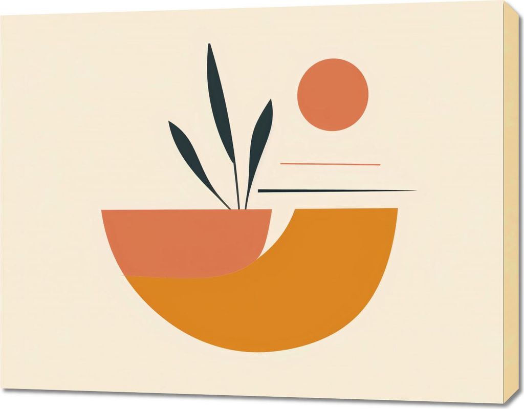 Bild 90x70cm Minimalistisch Westen