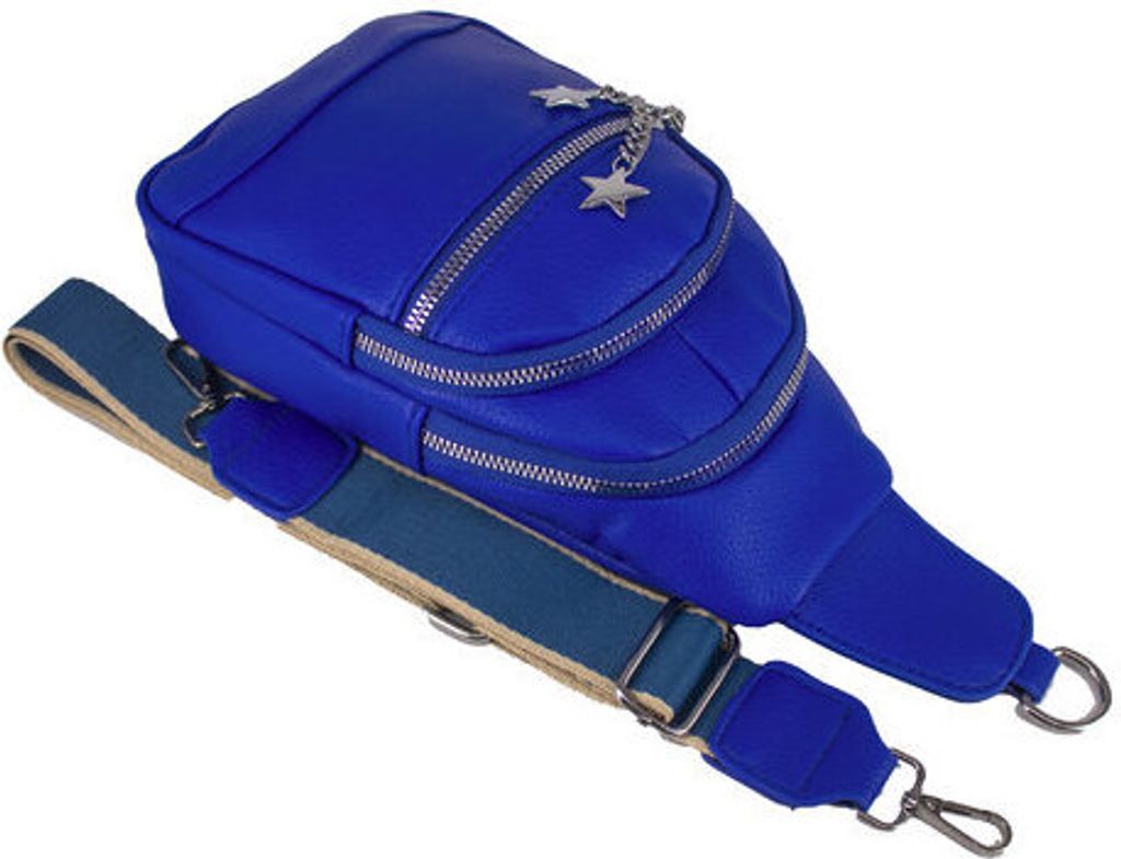 Damen Crossbody SlingBag Schultertasche Umhängetasche Sky Blau Mit Verstellbaren Schultergurt