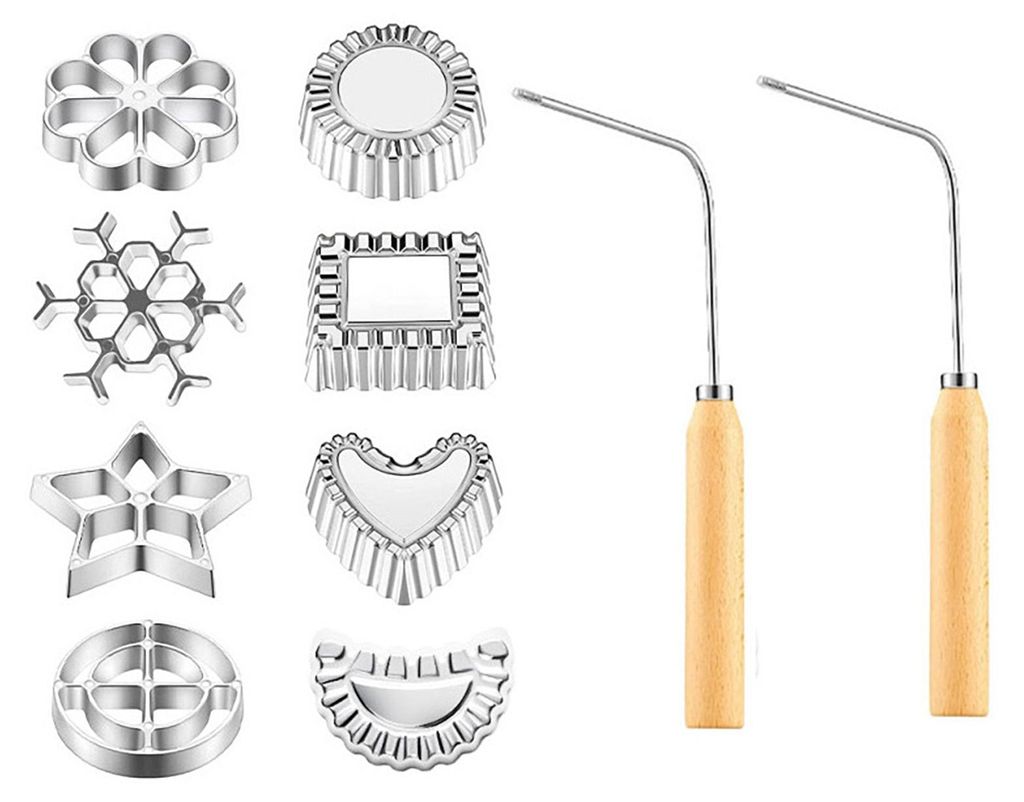 Frittierform-Set mit langem Griff, antihaftbeschichtetem Löffel für Karottenstreifen, Garnelenfrikadellen, Waffeln, Kekse und mehr – ideal für...