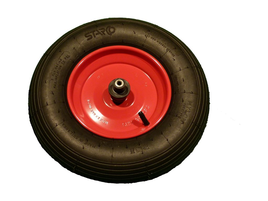 FORT ERSATZRAD | Rad Schubkarre Gartenkarre Baukarre Schiebkarre | Rot