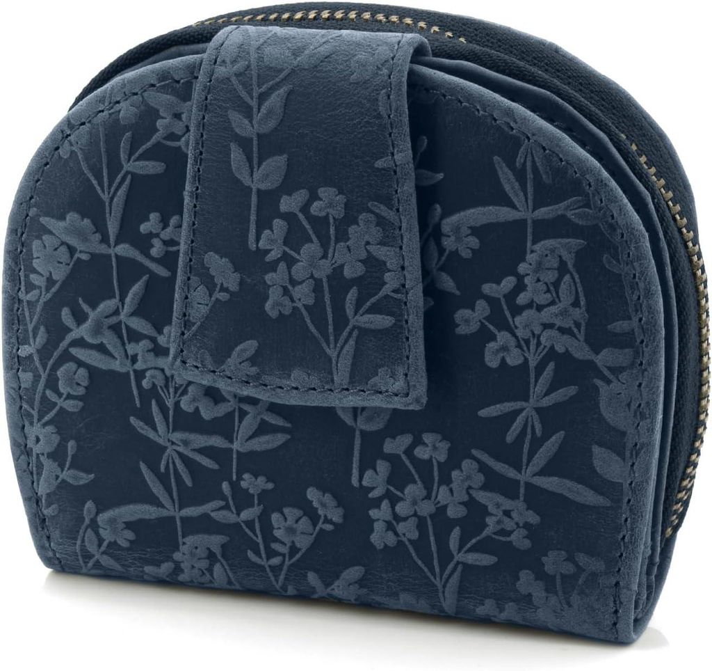 Moderne Damen Leder-Geldbörse mit RFID-Schutz und Riegelverschluss, kompakter Geldbeutel für Frauen mit viel Stauraum und elegantem Design