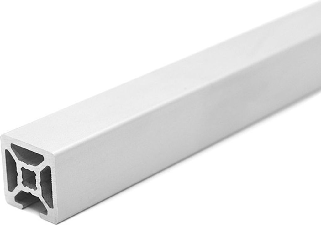 Länge 640mm - Design-Aluminiumprofil 20x20L 3 Nuten verdeckt B-Typ Nut 6 (leicht), silber eloxiert. Aluminium Profil 20x20 Alu Profil 20 x 20 Syst...