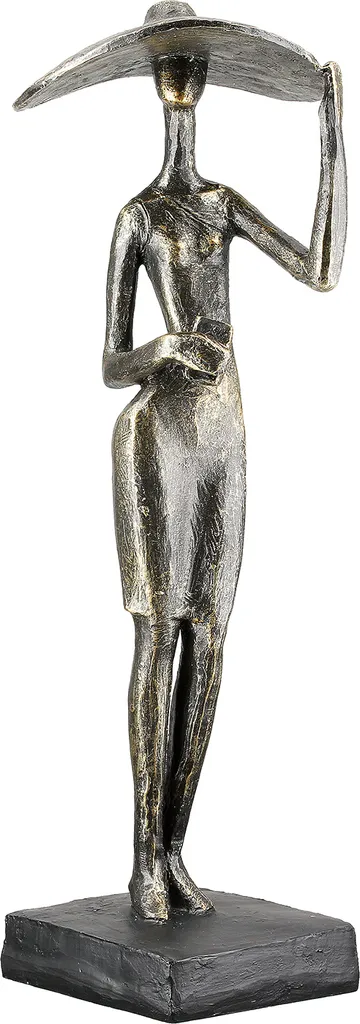 Objet Déco Chic pour Meuble Étroit Statue Femme Bronze Gilde 33cm