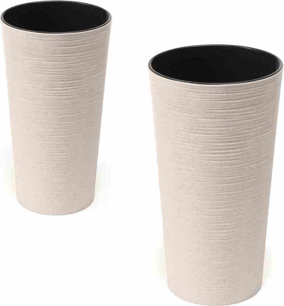 SIENA GARDEN Pflanzgefäß LOCON 2er-Set weiß
