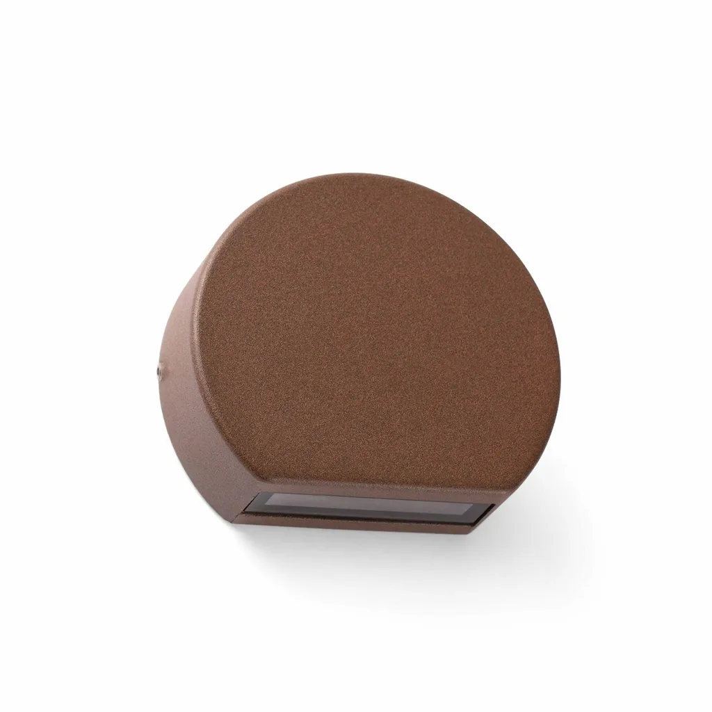 Éclairage de façade LED PILL IP54 brun rouille pour entrée de maison