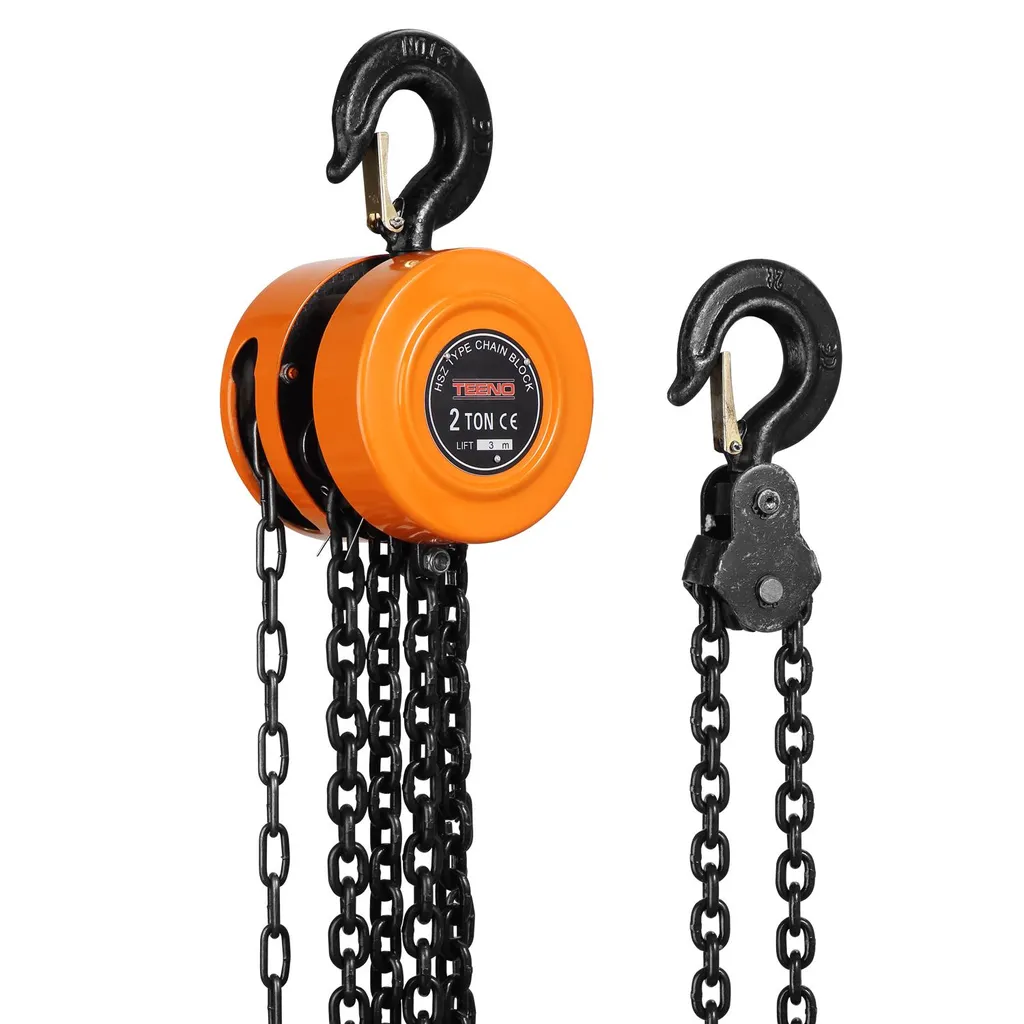 Palan à chaîne manuel double guide pour levage de garage de 2T