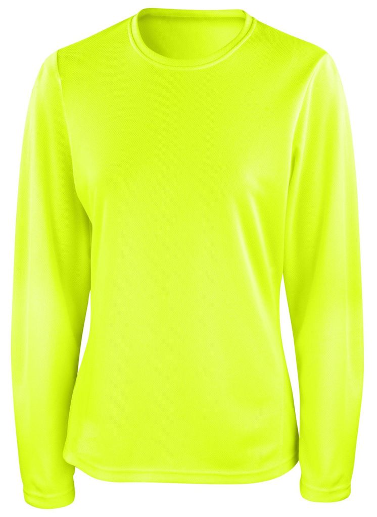 Spiro Damen Sport T-Shirt Langarm Performance LT181 (M) (Limette)