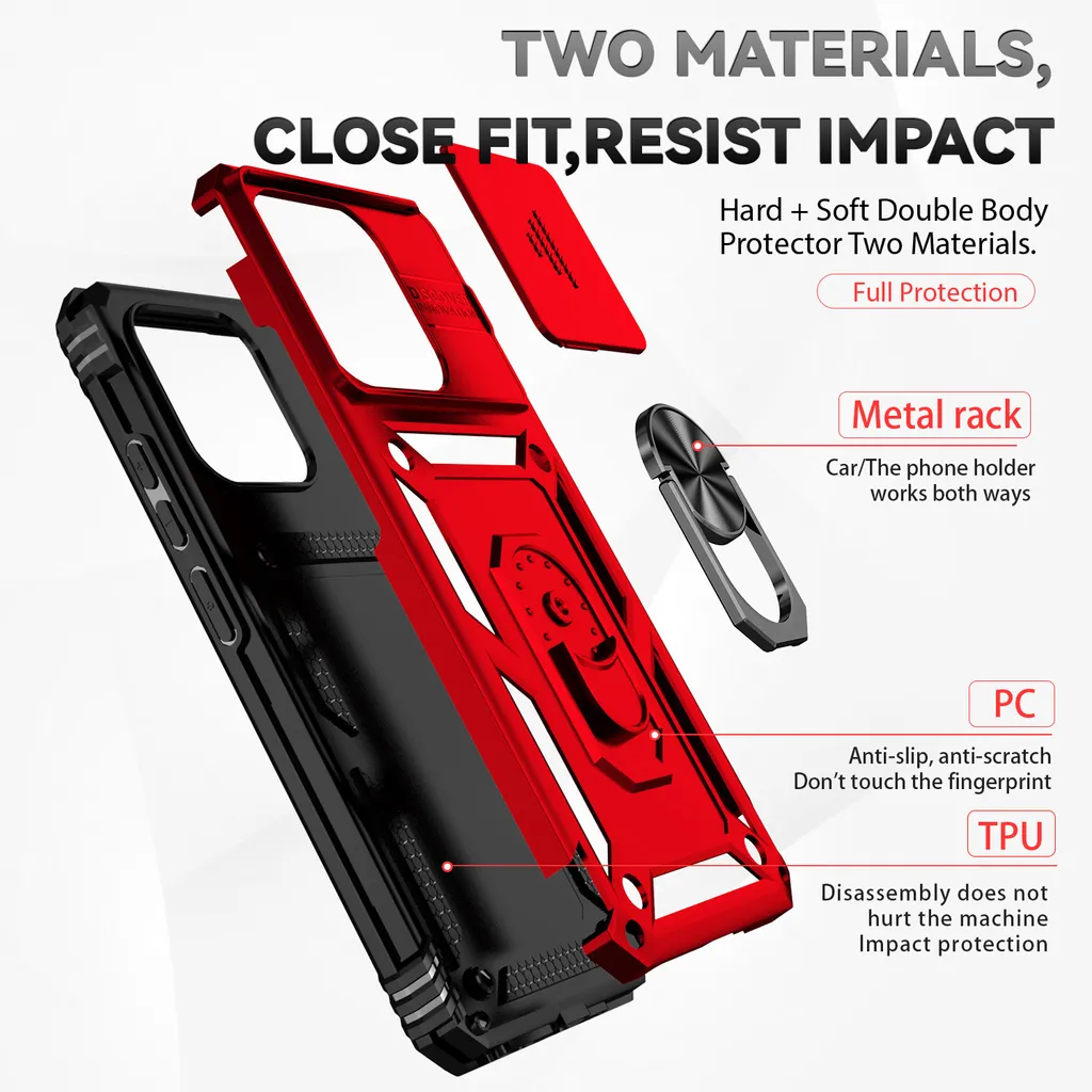 Custodia Rossa Xiaomi Redmi 12C: Stile Moderno e Protezione Fotocamera - 4