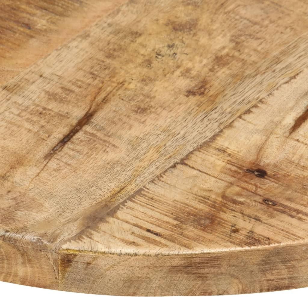 vidaXL Tischplatte Massivholz Mango Rund 25-27 mm 50 cm