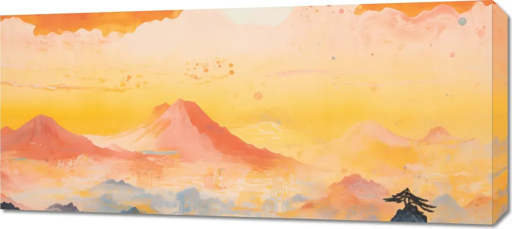 Décoration Murale pour Agrandir l'Espace Image Montagne de 90 x 40 cm