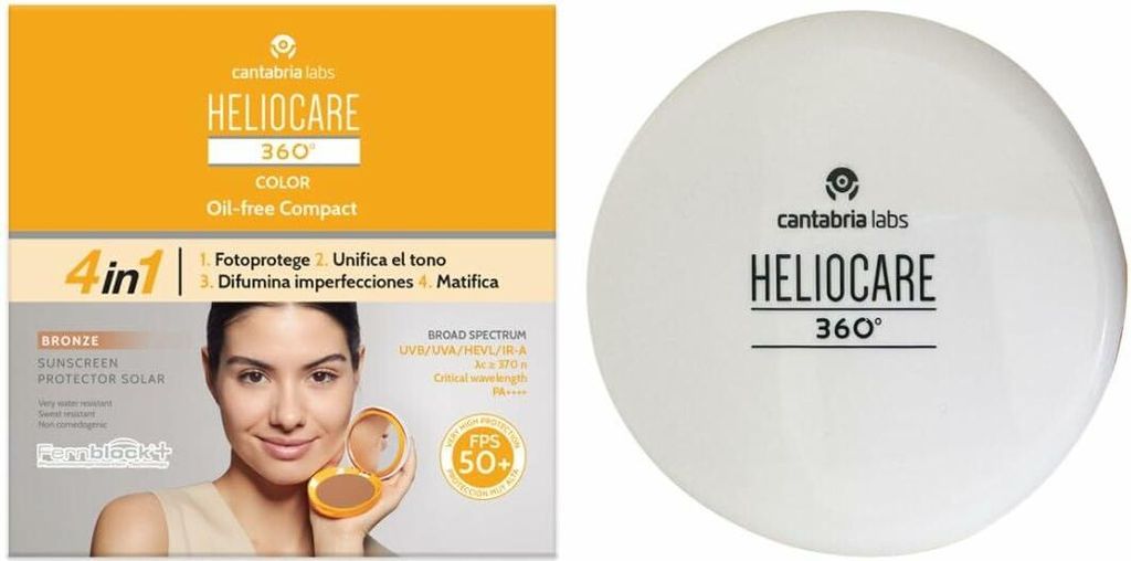 Sonnenschutz mit Farbe Heliocare 360 Compact Oil-Free Bronze SPF 50+ 10 g