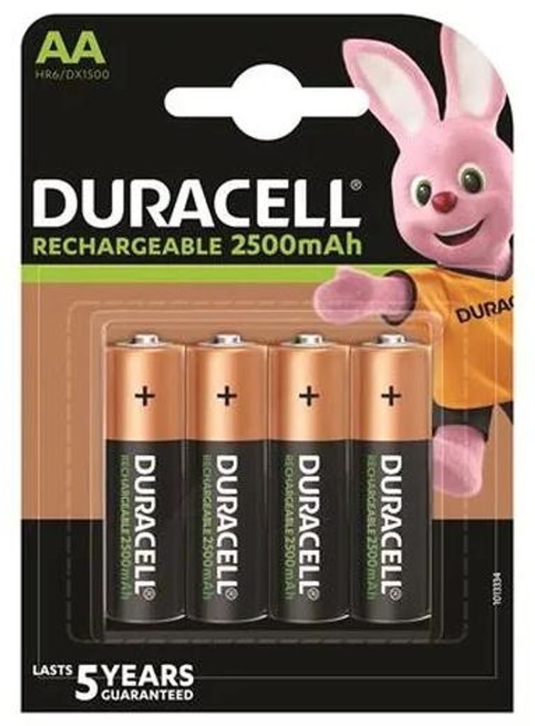 Nabíjateľná batéria, AA tužková, 4x2500 mAh, DURACELL