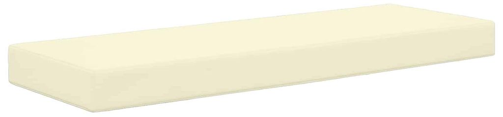vidaXL Sitzkissen für Outdoor Creme 115 x 40 x 8 cm 100 % Polyester