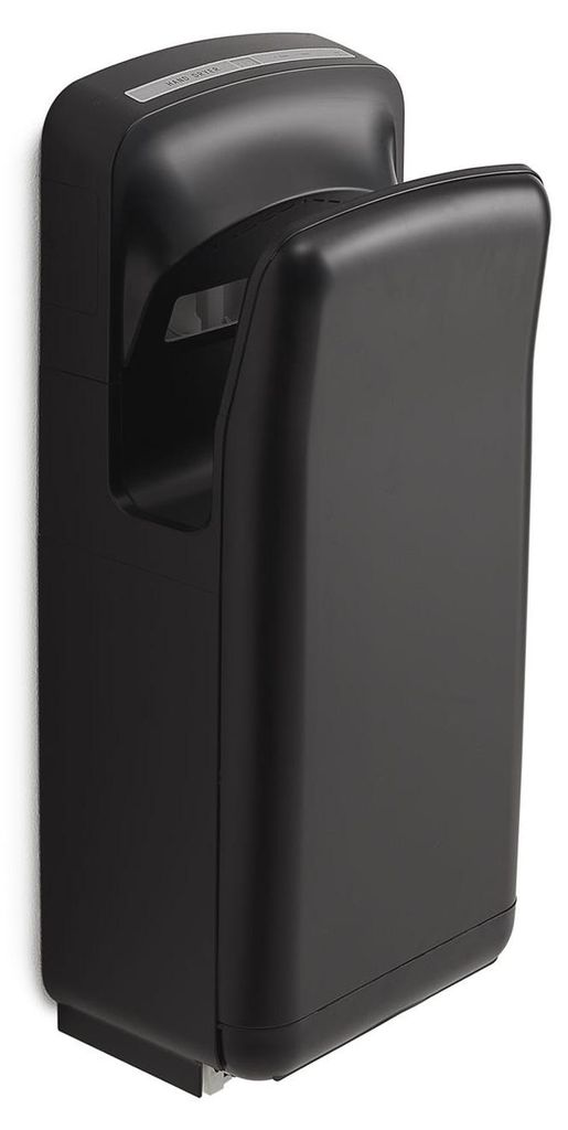 Elektrischer Händetrockner schwarz matt mit Sensor, thermoplastische Harze, 68x30x22 cm, schnelle Trocknung, Meltemi